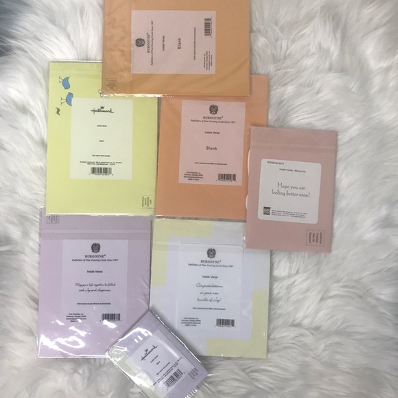 Greeting Cards Set of 7 Wedding Get Well Blank Brand New Handmade Unique Paper - Picture 5 of 5